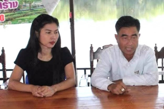 58 year old tambon prasert with his newest wife 27 year old nam fon photo courtesy buriram times 58 year old tambon prasert with his newest wife 27 year old nam fon photo courtesy buriram times