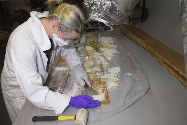 this undated handout from the australian federal police released on april 5 2017 shows crystal methamphetamine being removed from planks of wood at a warehouse in the melbourne suburb of nunawading where it was hidden in 70 boxes of floorboards shipped from china cooperation with china and other key drug producing nations will be bolstered under a new strategy unveiled on september 19 2017 to combat a flood of crystal meth into australia that has seen ice use triple in five years photo afp this undated handout from the australian federal police released on april 5 2017 shows crystal methamphetamine being removed from planks of wood at a warehouse in the melbourne suburb of nunawading where it was hidden in 70 boxes of floorboards shipped from china cooperation with china and other key drug producing nations will be bolstered under a new strategy unveiled on september 19 2017 to combat a flood of crystal meth into australia that has seen ice use triple in five years photo afp