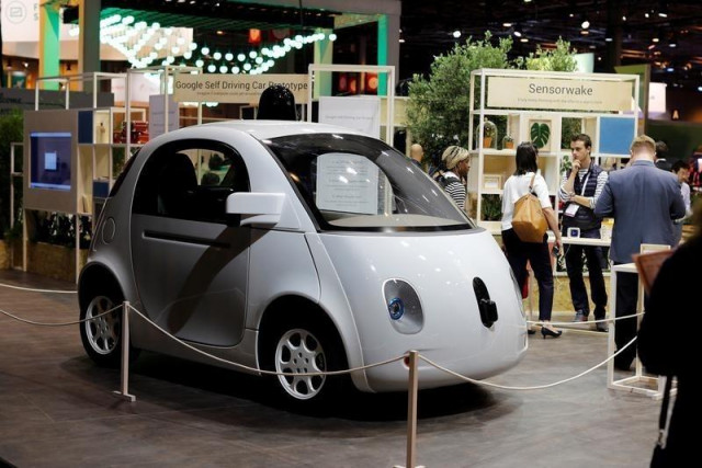 a self driving car by google is displayed at the viva technology event in paris france june 30 2016 photo reuters a self driving car by google is displayed at the viva technology event in paris france june 30 2016 photo reuters