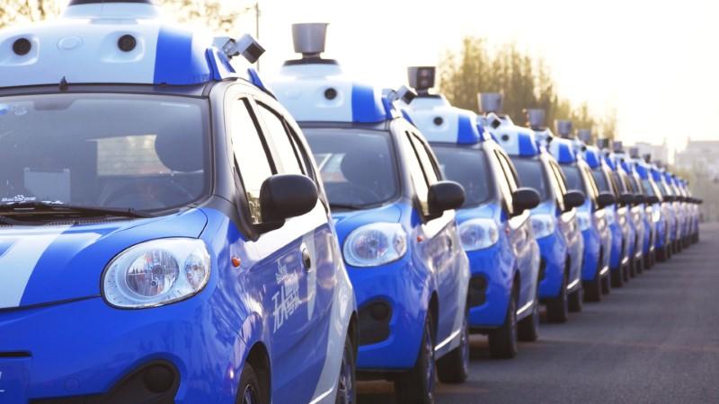 a fleet of vehicles equipped with baidu s autonomous driving technologies conduct road testing in wuzhen zhejiang province china in an undated photo photo reuters