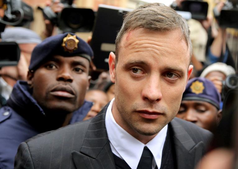 olympic and paralympic track star oscar pistorius leaves court after appearing for the 2013 killing of his girlfriend reeva steenkamp in the north gauteng high court in pretoria south africa photo reuters