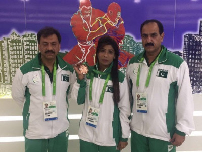 asian indoor games pakistan women wrestlers continue to impress