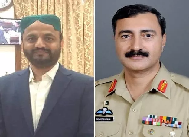 ppp mpa tariq masood arain and karachi corps commander lt general shahid baig mirza photo file ppp mpa tariq masood arain and karachi corps commander lt general shahid baig mirza photo file