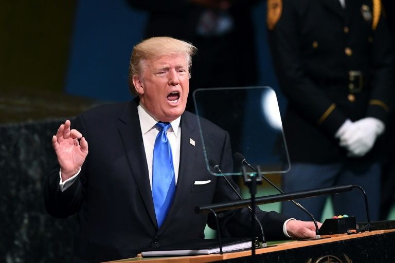 us president donald trump addresses the 72nd annual un general assembly in new york photo afp