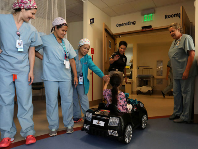 hospital allows kids to drive themselves to operating room