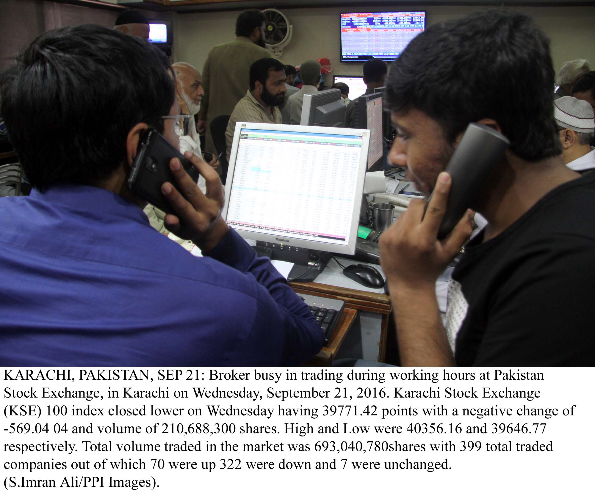 benchmark kse 100 share index loses 569 04 points photo ppi