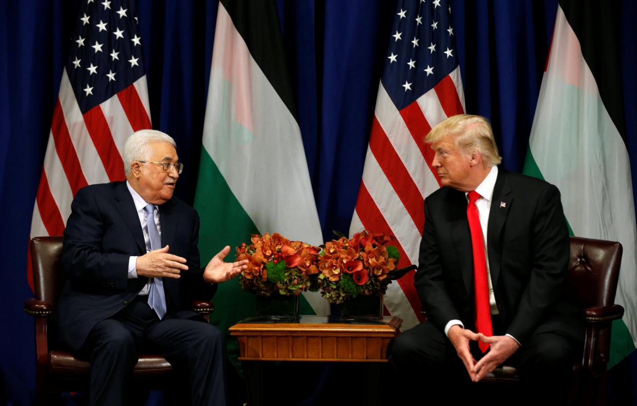 us president donald trump meets with palestinian president mahmoud abbas during the un general assembly in new york us september 20 2017 photo reuters