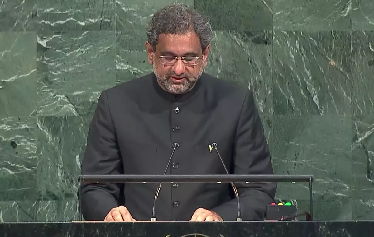 prime minster shahid khaqan abbasi addresses the 72nd session of the un general assembly in new york photo online prime minster shahid khaqan abbasi addresses the 72nd session of the un general assembly in new york photo online