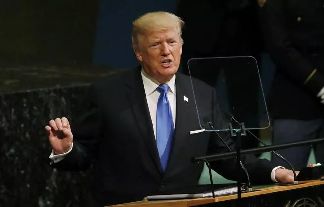 us president donald trump addresses the 72nd united nations general assembly at un headquarters in new york september 19 2017 photo reuters us president donald trump addresses the 72nd united nations general assembly at un headquarters in new york september 19 2017 photo reuters