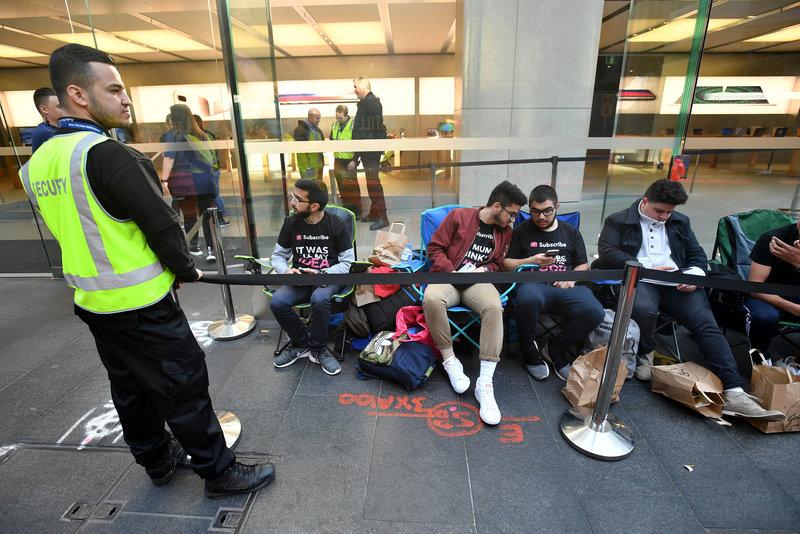 apple customers camp outside of sydney 039 s flagship apple store on the first day the iphone 8 went on sale in sydney australia september 22 2017 photo reuters