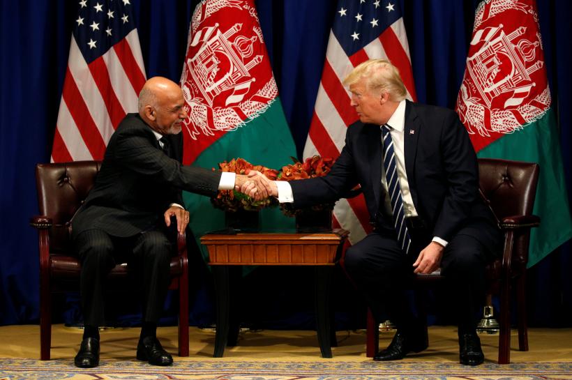 us president donald trump meets with afghan president ashraf ghani during the u n general assembly in new york u s september 21 2017 photo reuters