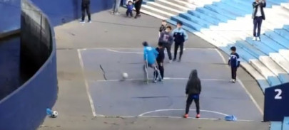 one legged kid scores superb solo goal
