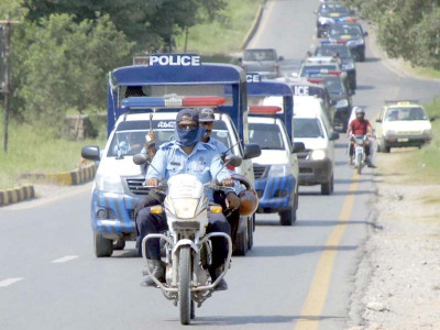 with eye on miscreants police march through capital