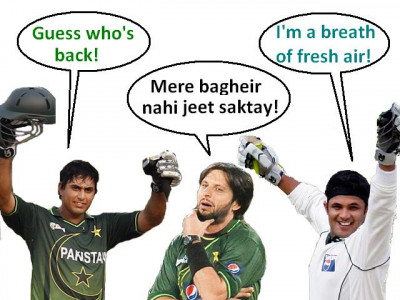 afridi out farhat in world what s going on