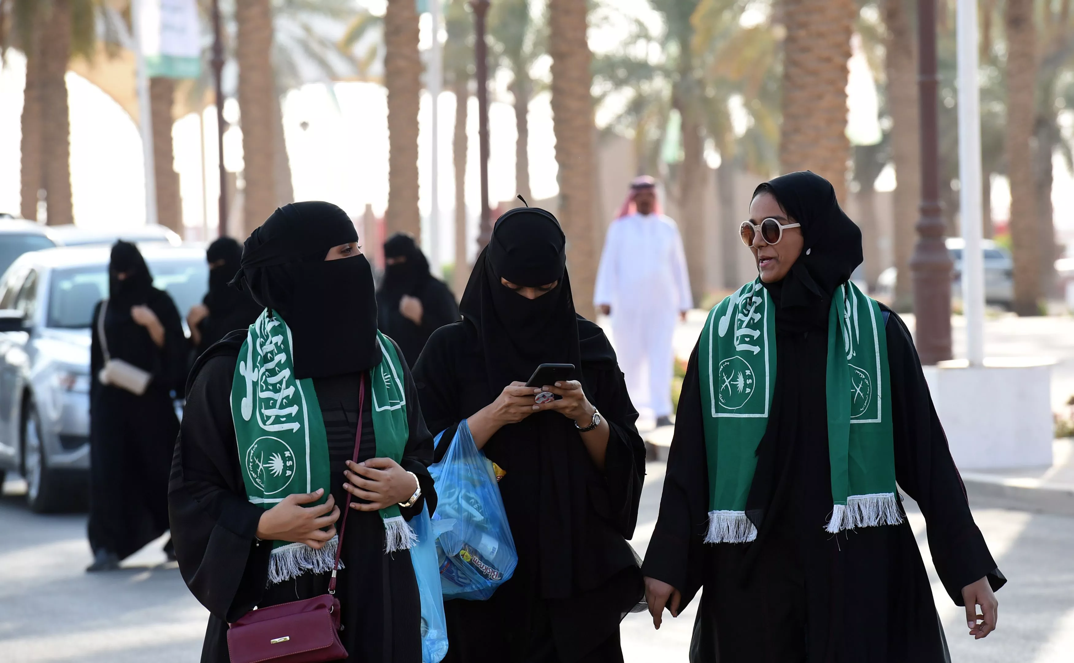 saudi families arrive outside a stadium to attend an event in the capital riyadh photo afp saudi families arrive outside a stadium to attend an event in the capital riyadh photo afp