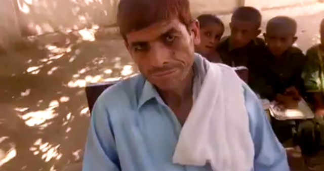 qadir bux khaskheli had joined the primary educational institute over two decades ago when he was physically and mentally fit but a few years back he started to lose his senses of hearing and speech due to some medical condition screengrab