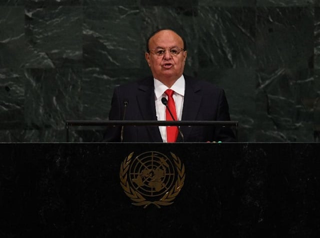 yemen 039 s president abedrabbo mansour hadi speaks during the 72nd session of the united nations general assembly in new york photo afp yemen 039 s president abedrabbo mansour hadi speaks during the 72nd session of the united nations general assembly in new york photo afp