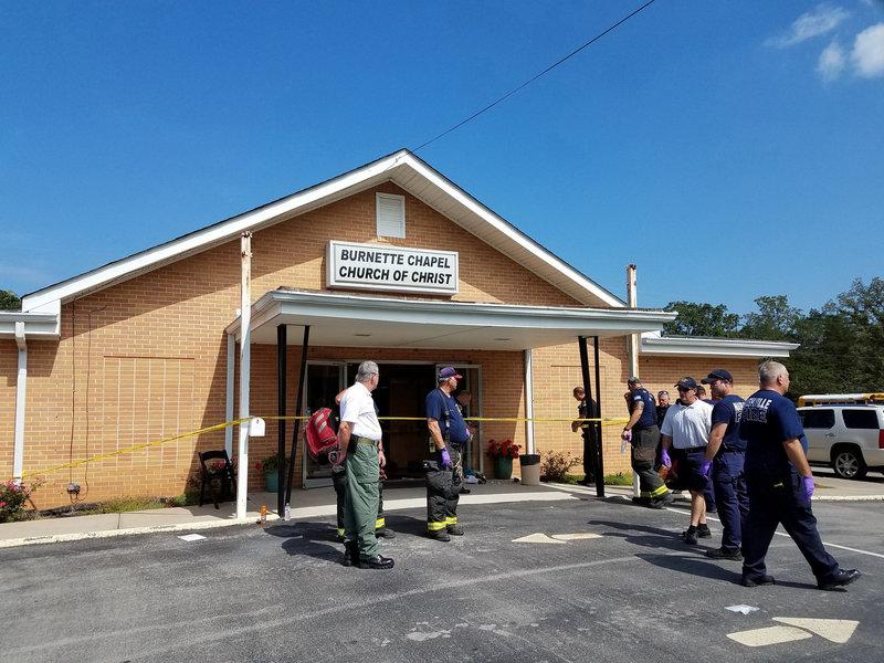 the scene where people were injured when gunfire erupted at the burnette chapel church of christ in nashville tennessee us photo reuters