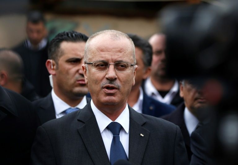 palestinian prime minister rami hamdallah seen here in march will travel to the gaza strip on october 2 as part of renewed reconciliation efforts with hamas photo afp