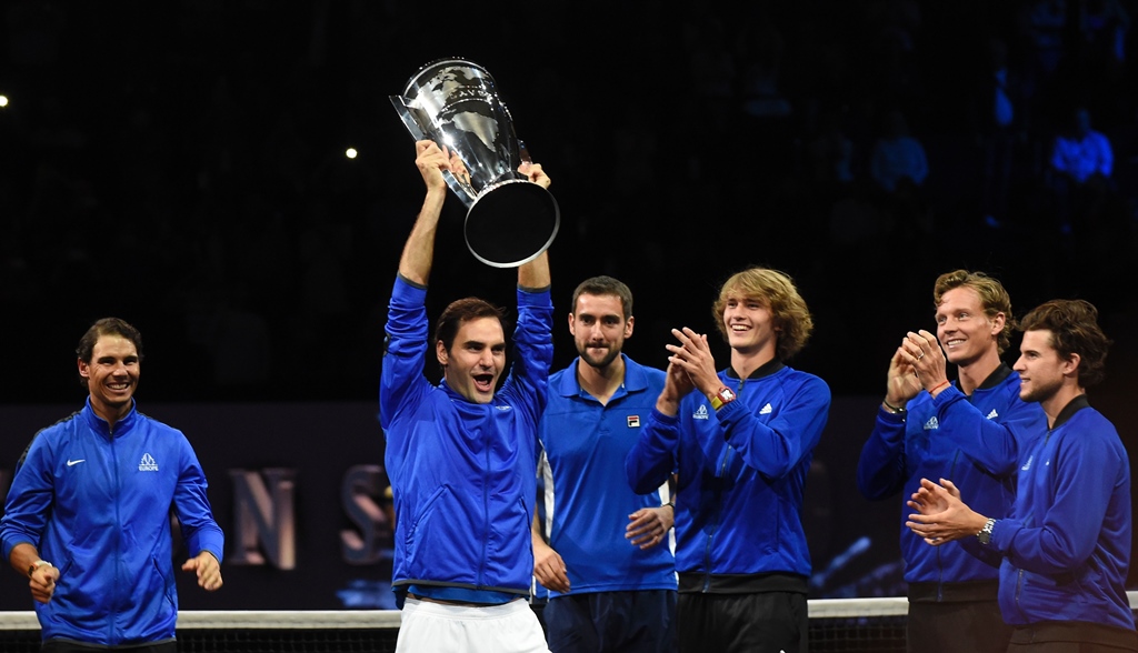 legend led win federer this year 039 s australian open and wimbledon champion won 4 6 7 6 8 6 11 9 to give team europe an unbeatable 15 9 lead and the silverware photo afp