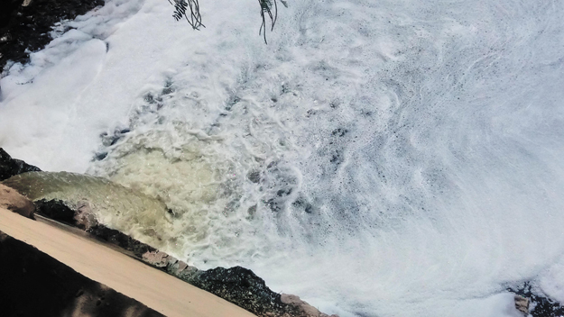 water in the rice canal that runs through larkana city is no longer potable owing to the disposal of waste in it over the years photo courtesy jamal dawoodpoto