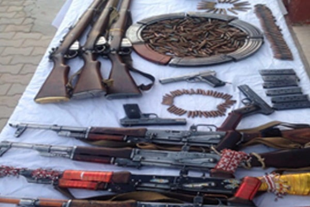 arms recovered during operations on monday photo ispr arms recovered during operations on monday photo ispr