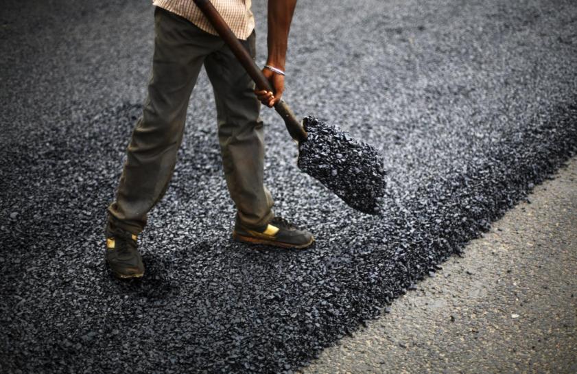 a labourer works at the construction site photo reuters