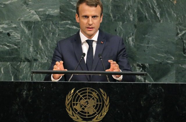 french president emmanuel macron addresses the 72nd united nations general assembly at un headquarters in new york photo reuters