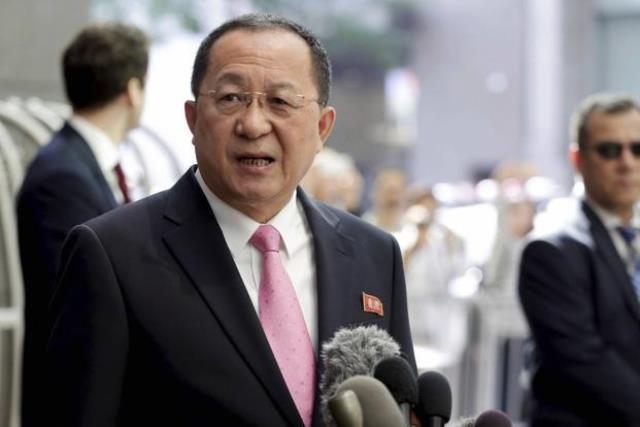 north korean foreign minister ri yong ho said on monday that us president donald trump had declared war on north korea photo afp