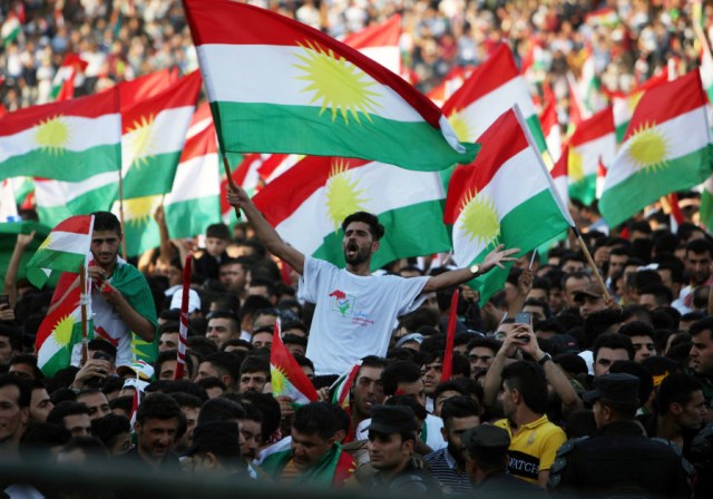 kurdish people gather this month in kirkuk iraq in support of a referendum on the secession of northern iraq s kurdish region to be held on sept 25 photo afp