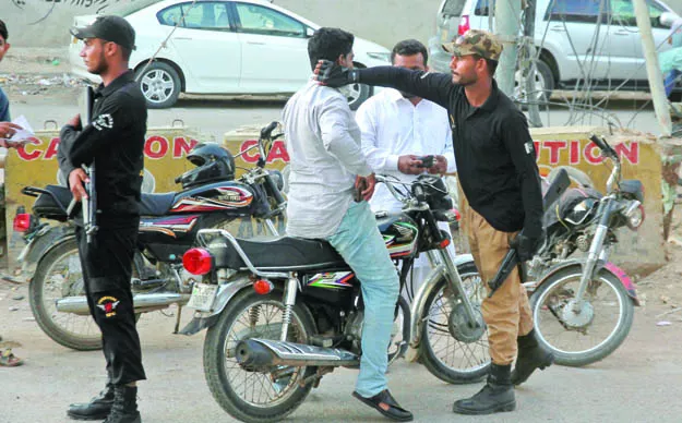 maintaining peace since the start of muharram police and security forces have been extra vigilant in performing checks on the roads and streets of karachi photo athar khan express maintaining peace since the start of muharram police and security forces have been extra vigilant in performing checks on the roads and streets of karachi photo athar khan express