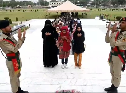 group of students spend day with pakistan army