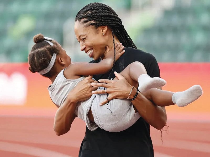 eleven time olympic medallist sprinter and mother of two allyson felix launched the first ever olympic village nursery this year photo file