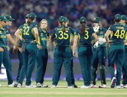 aussie women cricketers celebrate after beating india by nine runs photo afp