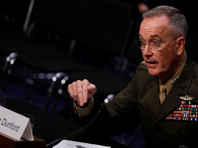 general joseph dunford chairman of the joint chiefs of staff testifies before the senate armed services committee on capitol hill in washington us september 26 2017 photo reuters