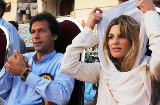 imran khan with jemima khan photo file