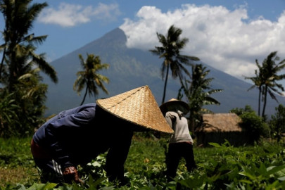 bali volcano belches steam sulphur as more evacuees flee bali volcano belches steam sulphur as more evacuees flee