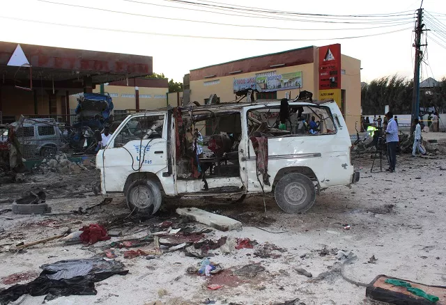 bystanders look at the wreckage of a minibus after a car bomb exploded in the centre of mogadishu on september 28 2017 at least seven people were killed and several others wounded after a car bomb exploded near a marketplace in somalia 039 s capital mogadishu a city official said the blast occurred alongside a densely populated road near hamarweyne market an area where bombings claimed by the islamist shabaab insurgency have previously occurred photo afp bystanders look at the wreckage of a minibus after a car bomb exploded in the centre of mogadishu on september 28 2017 at least seven people were killed and several others wounded after a car bomb exploded near a marketplace in somalia 039 s capital mogadishu a city official said the blast occurred alongside a densely populated road near hamarweyne market an area where bombings claimed by the islamist shabaab insurgency have previously occurred photo afp