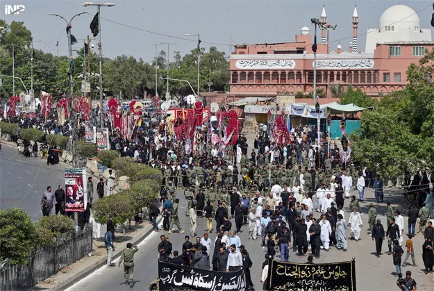 a large number of people including women and children participated in the main procession of muharram 8 in karachi which started from nishtar park and culminated at imambargah husanian iranian in kharadar photo inp a large number of people including women and children participated in the main procession of muharram 8 in karachi which started from nishtar park and culminated at imambargah husanian iranian in kharadar photo inp