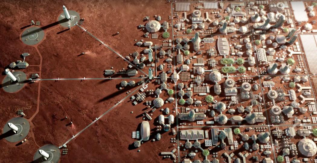 a representation image of proposed martian city