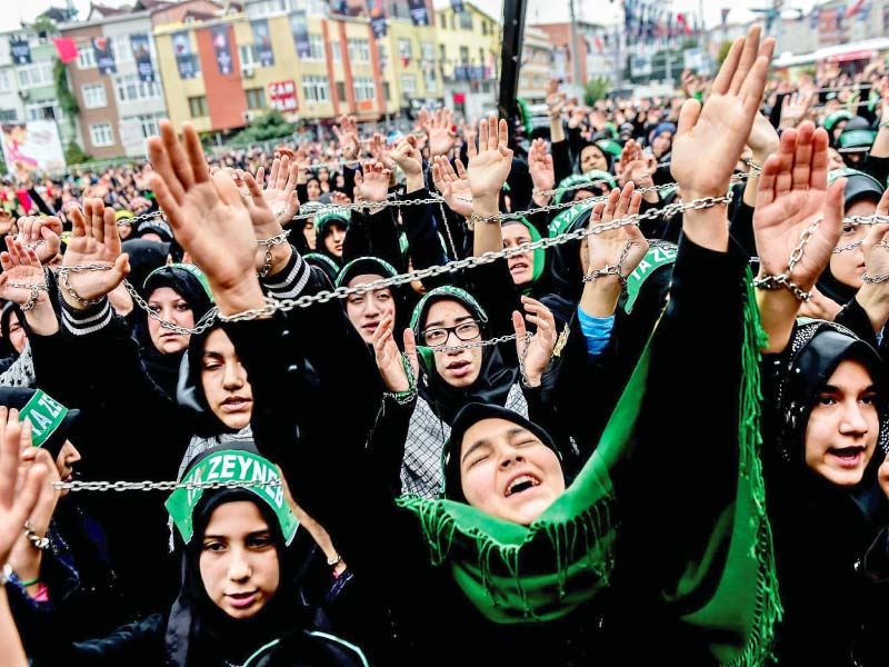 people take part in muharram 9 processions in islamabad photo agencies