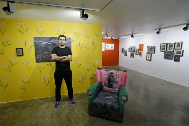 iranian hormuz hematian founder of the five year old dastan gallery in tehran photo afp iranian hormuz hematian founder of the five year old dastan gallery in tehran photo afp