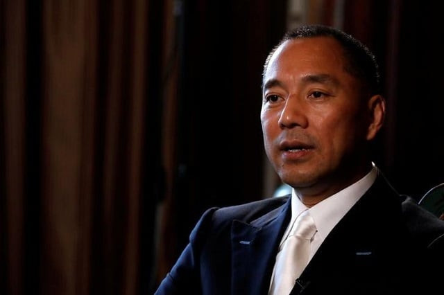 billionaire businessman guo wengui speaks during an interview in new york city us april 30 2017 picture taken april 30 2017 photo reuters brendan mcdermid