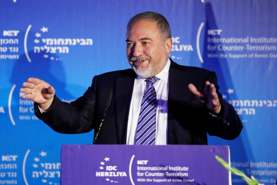 israel 039 s defence minister avigdor lieberman speaks during the international institute for counter terrorism 039 s 17th annual conference in herzliya israel photo reuters