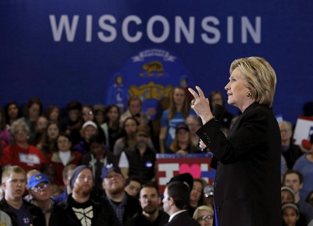 hillary clinton speaks at a campaign event in milwaukee wisconsin united states march 28 2016 photo reuters