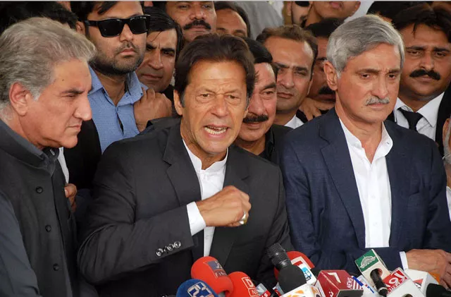 pakistan tehreek e insaf 039 s general secretary jahangir khan tareen r stands as party chief imran khan addresses media outside supreme court building after a hearing into panama scandal case on thursday november 3 2016 photo online file pakistan tehreek e insaf 039 s general secretary jahangir khan tareen r stands as party chief imran khan addresses media outside supreme court building after a hearing into panama scandal case on thursday november 3 2016 photo online file