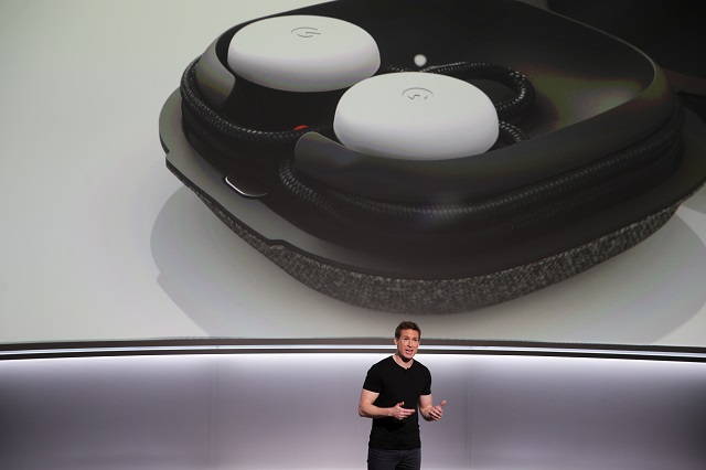 juston payne product manager for google clips at google inc introduces the new google pixel buds at a product launch event on october 4 2017 at the sfjazz center in san francisco california google unveiled newly designed versions of its pixel smartphone the highlight of a refreshed line of devices which are part of the tech giant 039 s efforts to boost its presence against hardware rivals photo afp