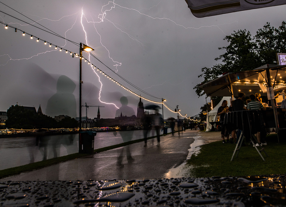 lightning strikes in frankfurt am main western germany during a summer rain storm photo afp