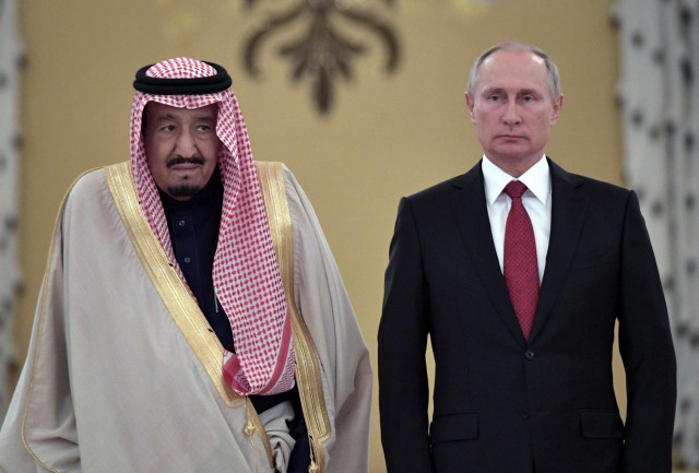 russian president vladimir putin r and saudi arabia 039 s king salman attend a welcoming ceremony ahead of their talks in the kremlin in moscow russia photo reuters russian president vladimir putin r and saudi arabia 039 s king salman attend a welcoming ceremony ahead of their talks in the kremlin in moscow russia photo reuters