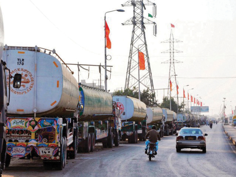 truck was transporting fuel from faisalabad to karachi say police photo file